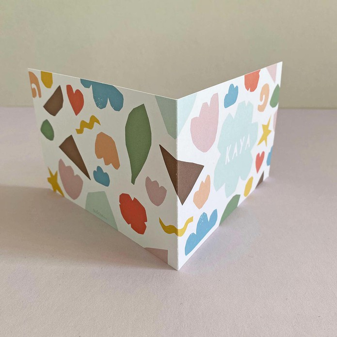 Geboortekaartje Paper shapes - Kaya
