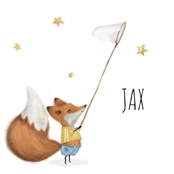 Geboortekaartje vos jongen - Jax