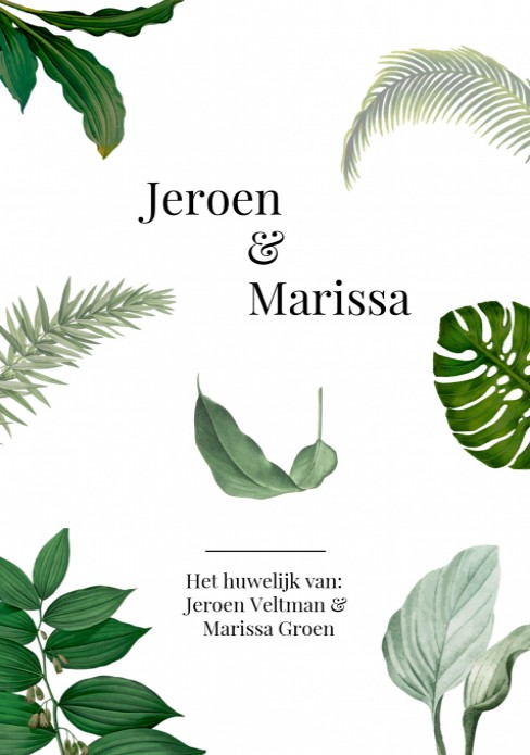 Trouwkaart • trouwen in het bos • 12 x 17,5 cm