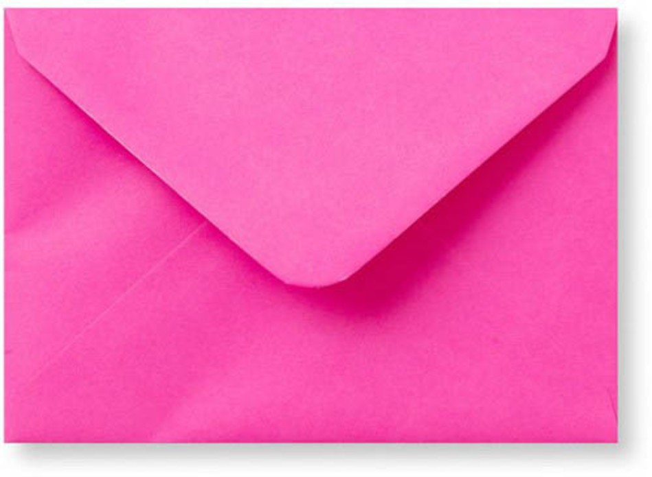 Envelop 11 x 15,6 cm knalroze