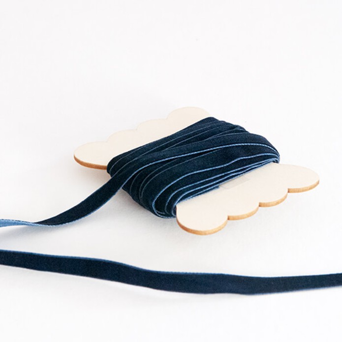 Fluweelband Blauw 1 cm