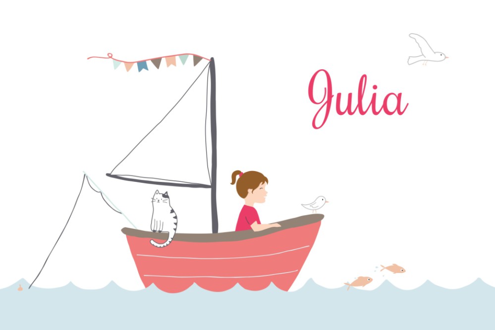 Geboortekaartje bootje