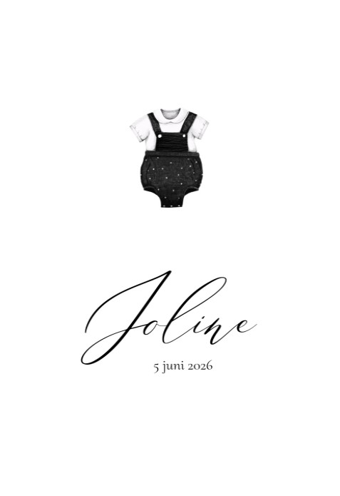 Geboortekaartje babypakje