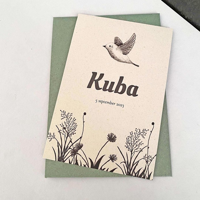 Geboortekaartje vogel