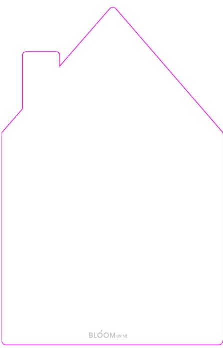 Geboortekaartje met muis in huis