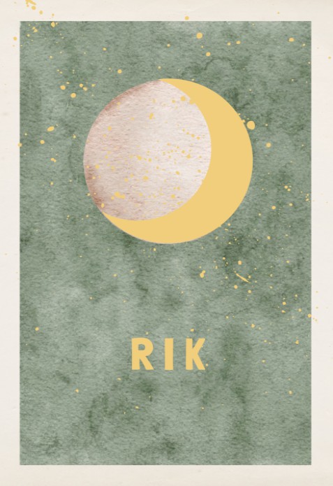 Geboortekaartje maan duurzaam