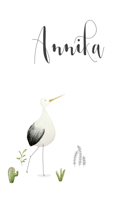 Geboortekaartje ooievaar