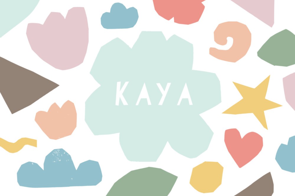 Geboortekaartje Paper shapes