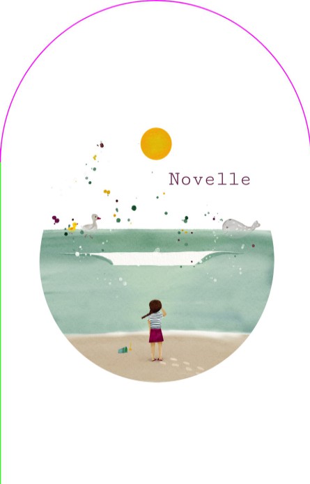 Geboortekaartje strand boogvorm