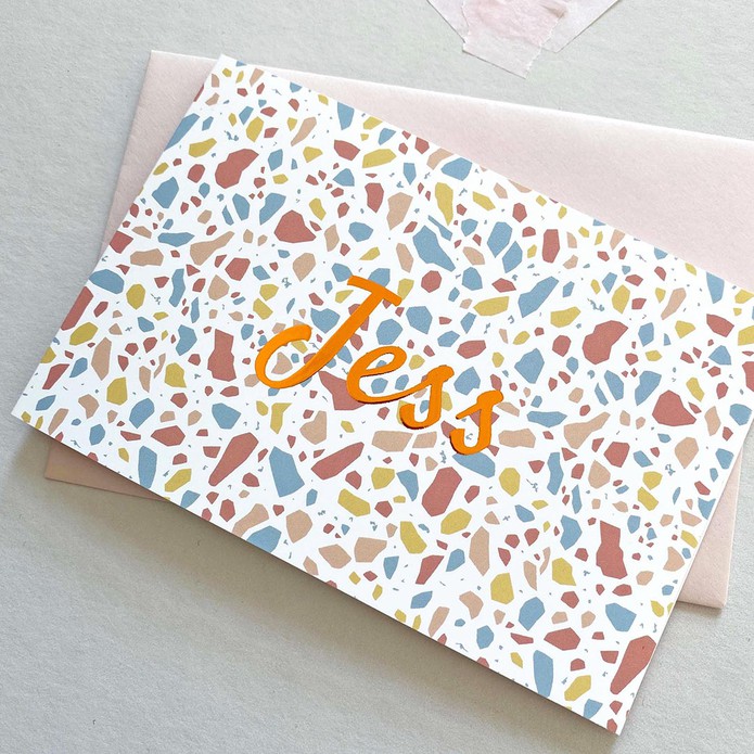 Geboortekaartje met koperfolie