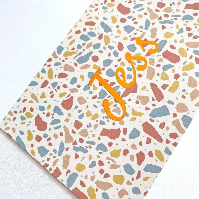 Geboortekaartje met koperfolie