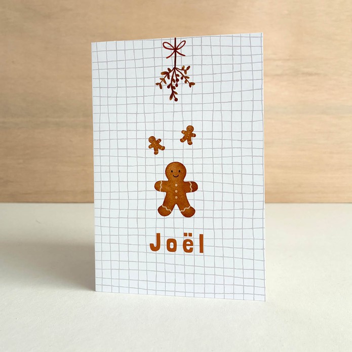 Geboortekaartje kerst koekje