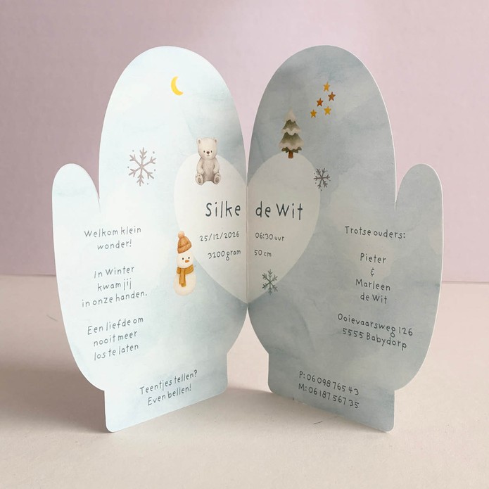 Geboortekaartje wantjes