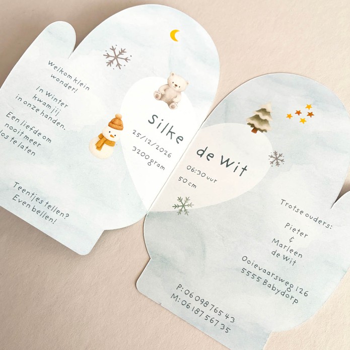 Geboortekaartje wantjes