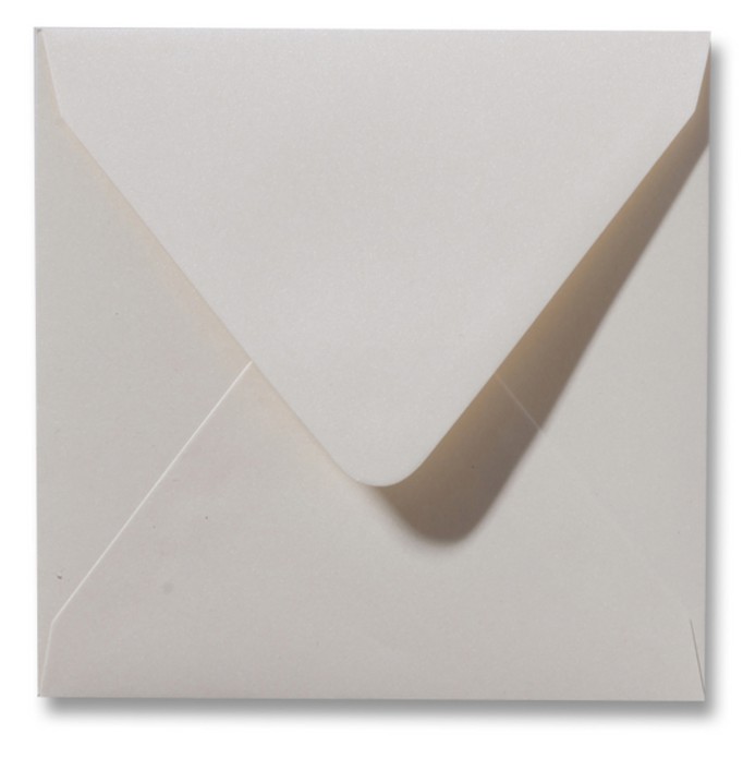 Envelop 14x14 metallic ivory