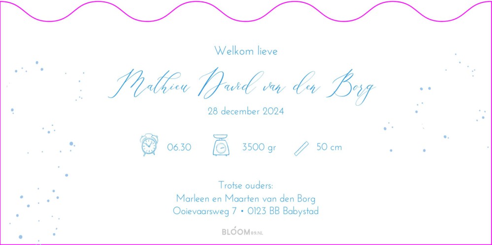 Geboortekaartje oceaan