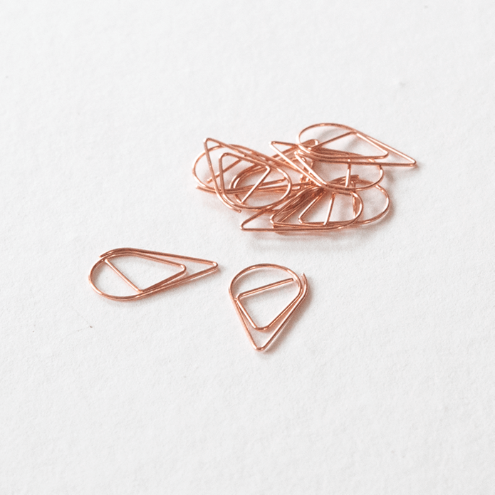 Paperclip Druppel - roségoud