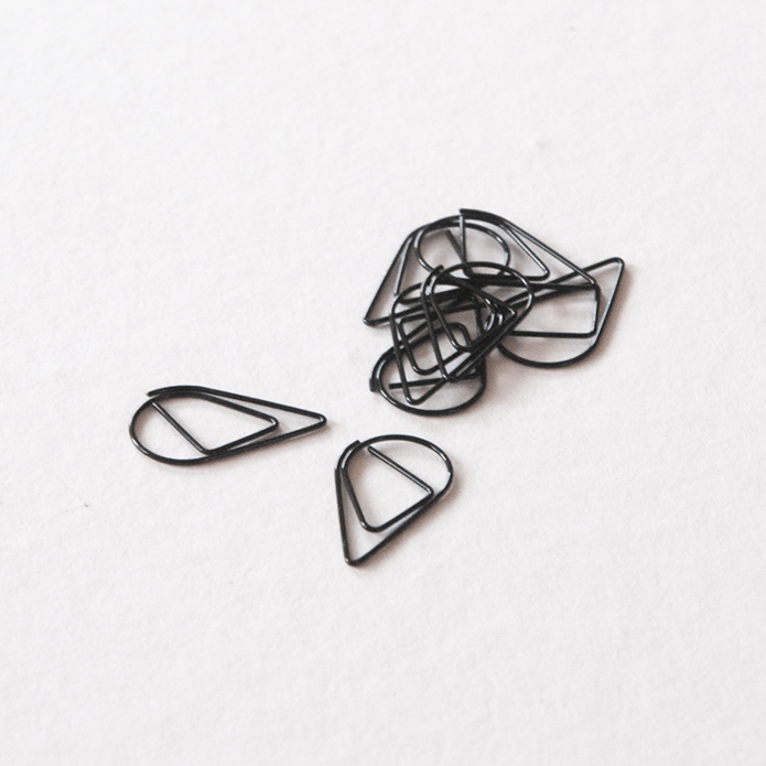 Paperclip Druppel - zwart