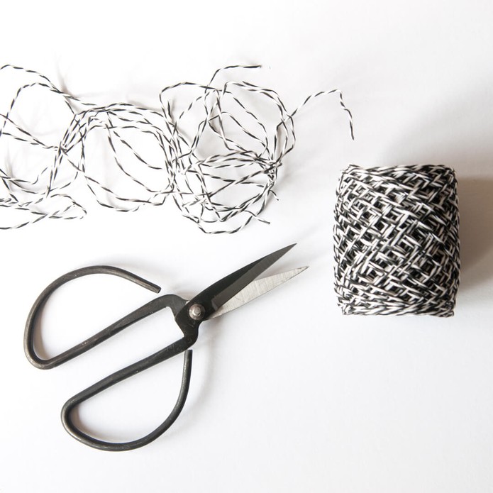 Papieren Touw Zwart-wit