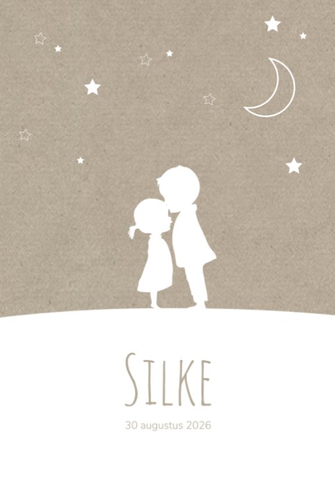 Geboorteposter broer zus