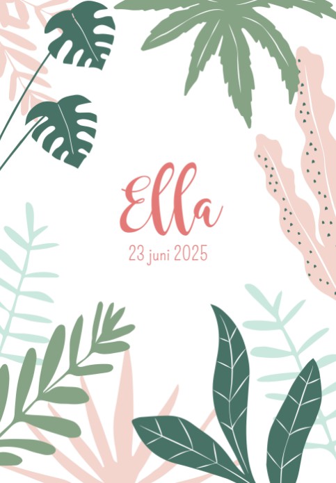 Geboorteposter bladeren