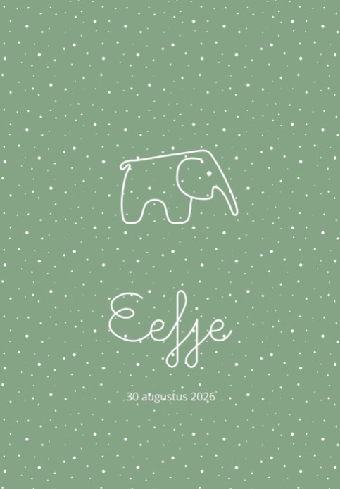 Geboorteposter olifant