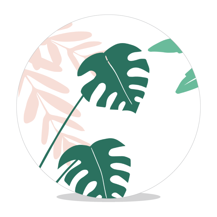 Sluitsticker jungle bladeren