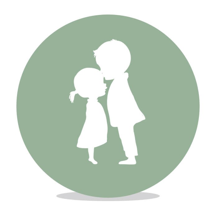 Sluitsticker broer zus