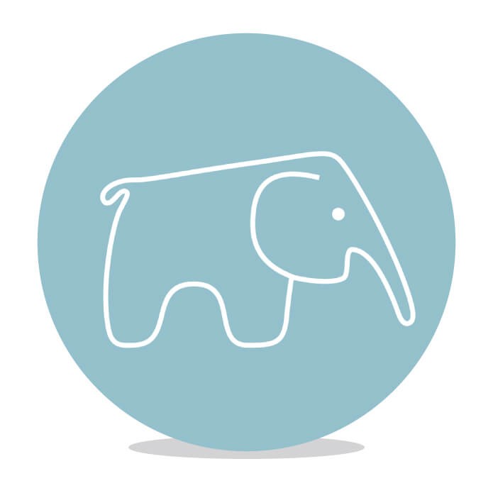 Sluitsticker origami olifantje