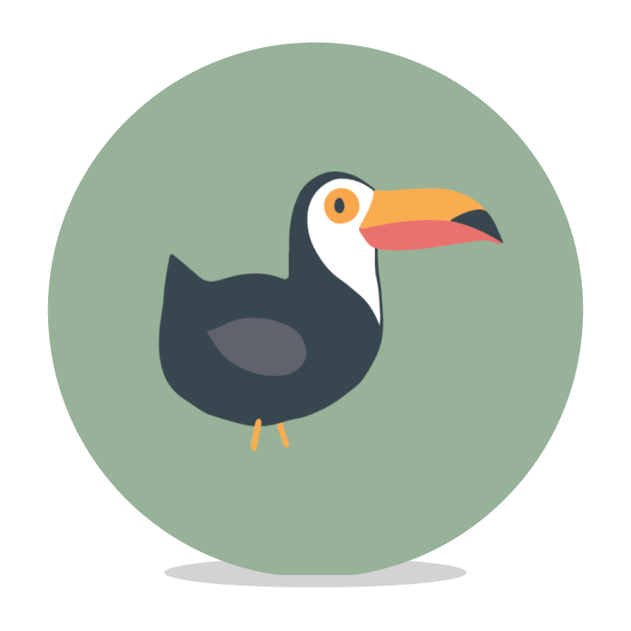 Sluitsticker tukan DIY