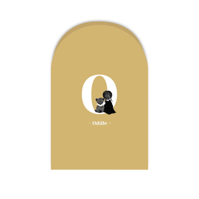 Geboortekaartje met boogvorm