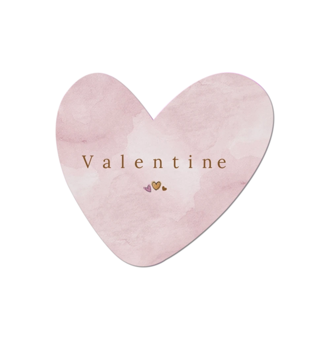 Geboortekaartje in hartvorm