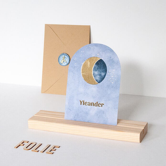 Geboortekaartje maan boog