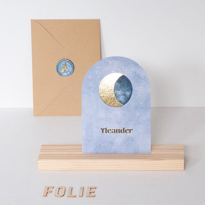 Geboortekaartje maan boog
