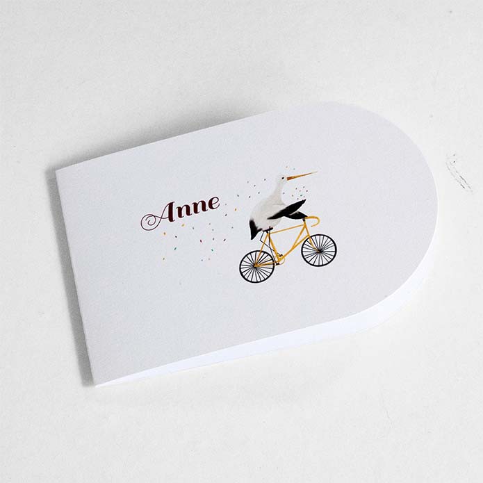 Geboortekaartje meisje ooievaar