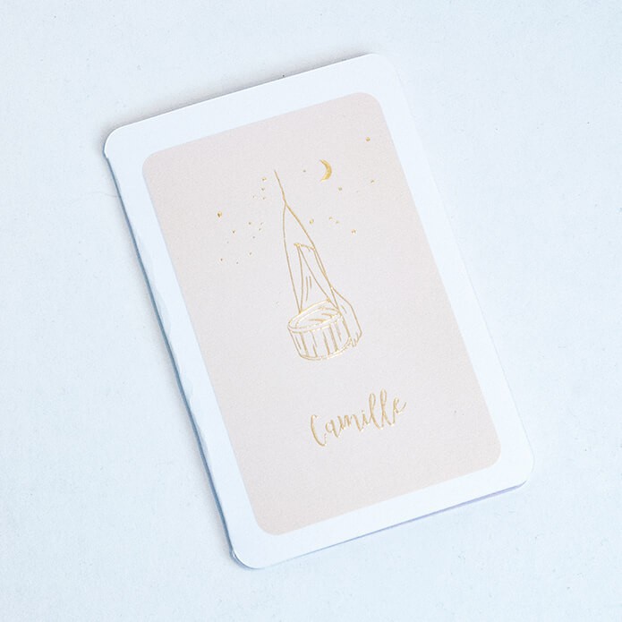 Geboortekaartje glans wiegje