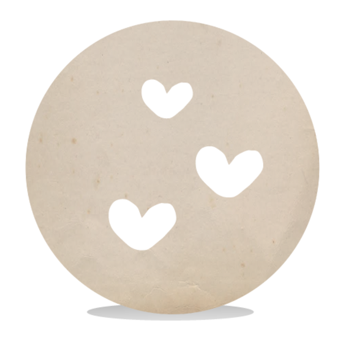 kraft hartjes sticker