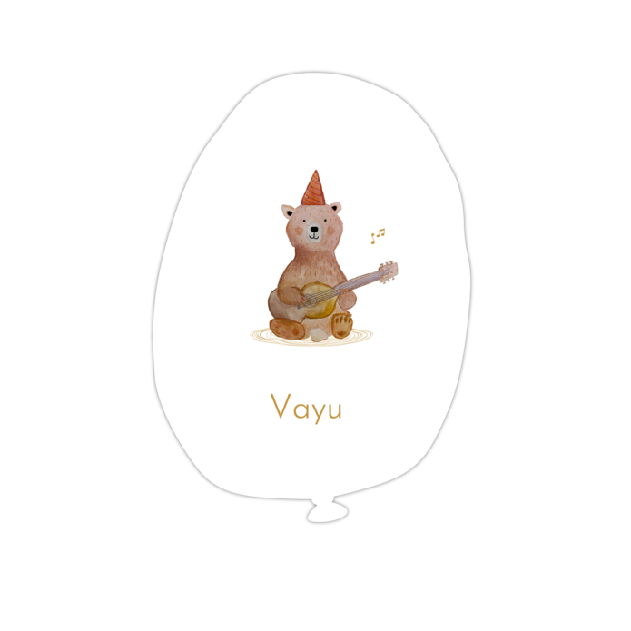 Geboortekaartje in ballon Vorm