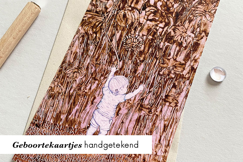 geboortekaartjes handgetekend